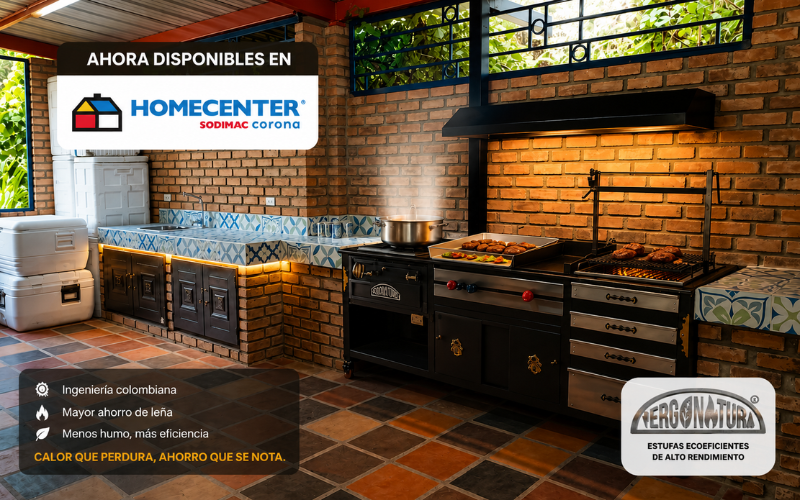 ahora encuentra estufas ecoeficientes ahorradoras de leña en Sodimac Homecenter