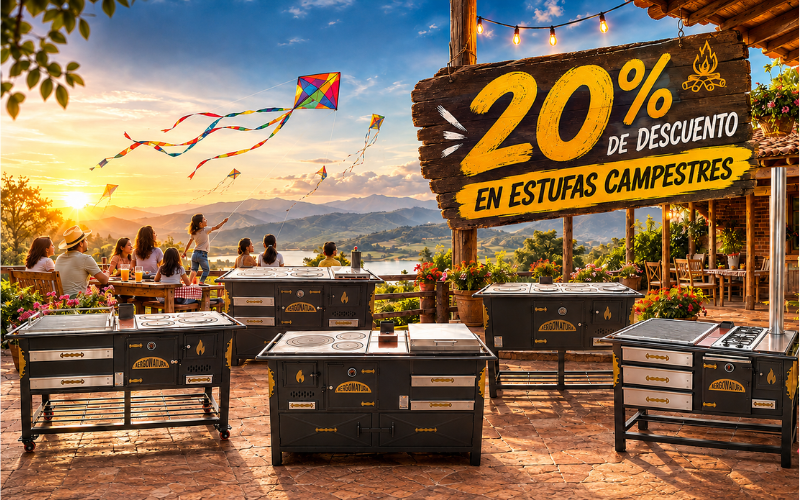 Descuentos estufas campestres ahorradoras de leña